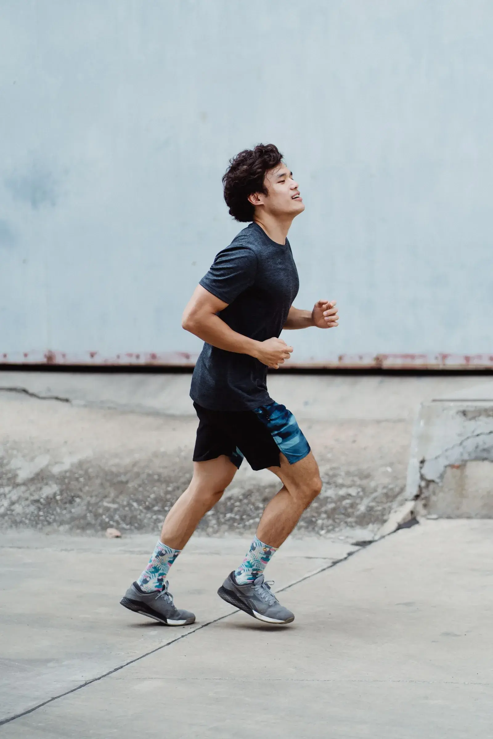 Man running outdoors