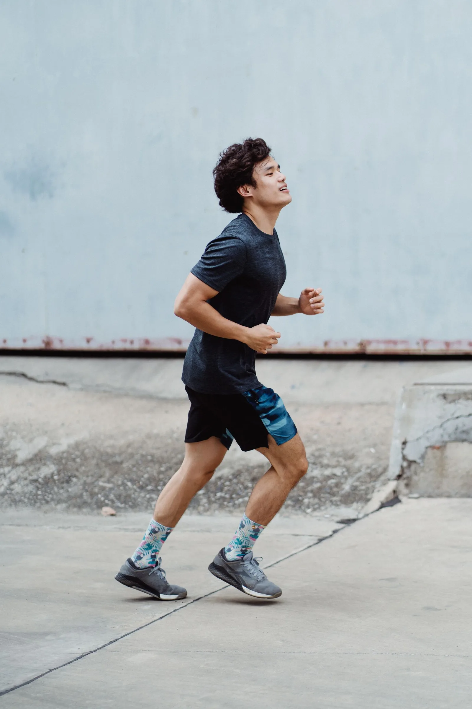 Man running outdoors